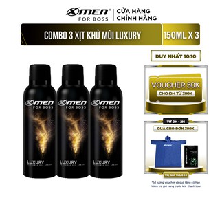 Combo 3 Xịt khử mùi X-Men for Boss Luxury 150ml/chai
