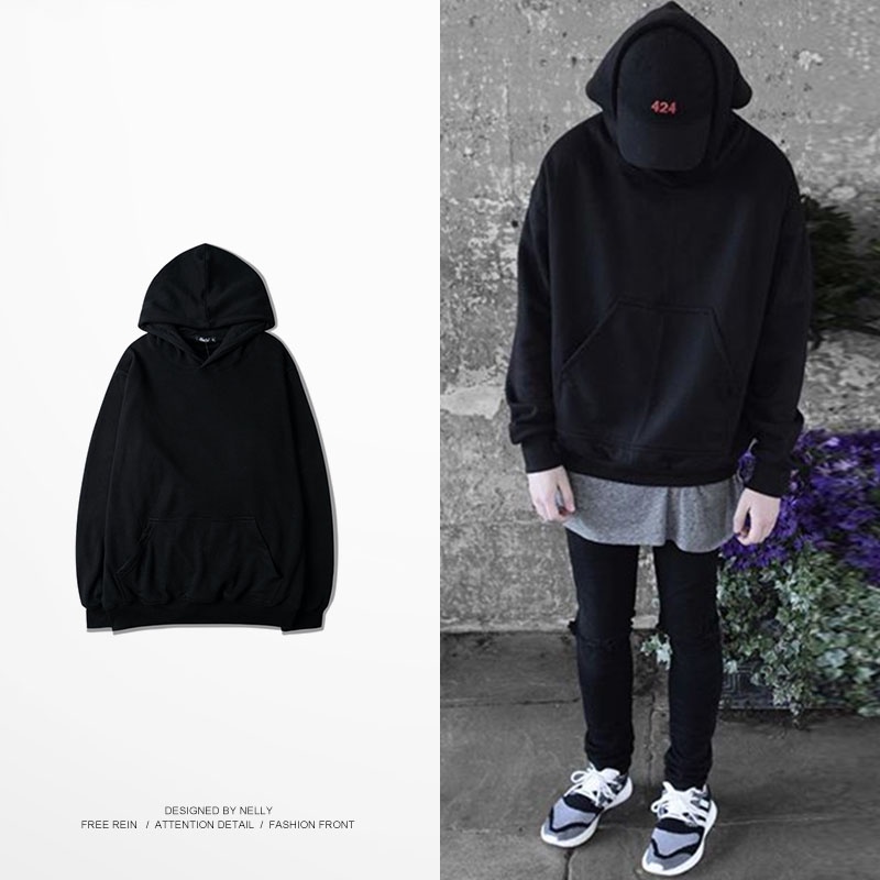 Áo hoodie Nelly nỉ lót lông trơn basic thu đông áo nỉ