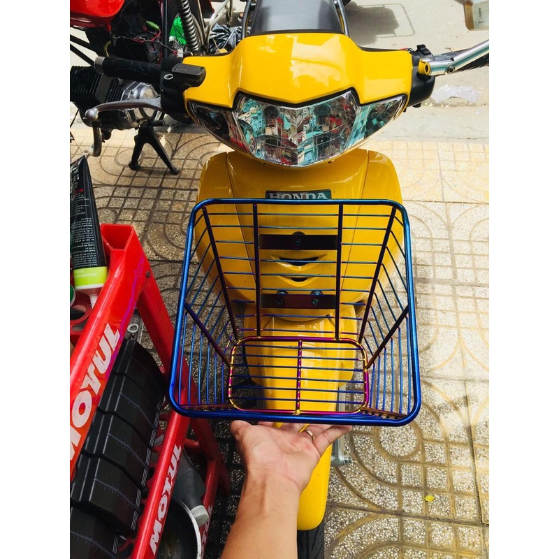 Rổ titan gắn xe wave nhỏ