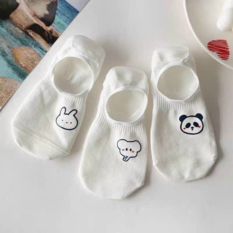 Tất cổ ngắn hình cute chống trơn trượt/Tất lười nữ hình xinh xắn [Sẵn]