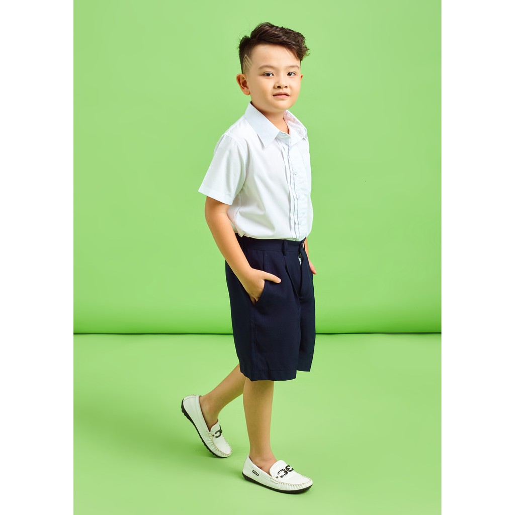 Quần ngắn xanh đen đồng phục học sinh nam cấp 1, cấp 2, cấp 3 Jadiny