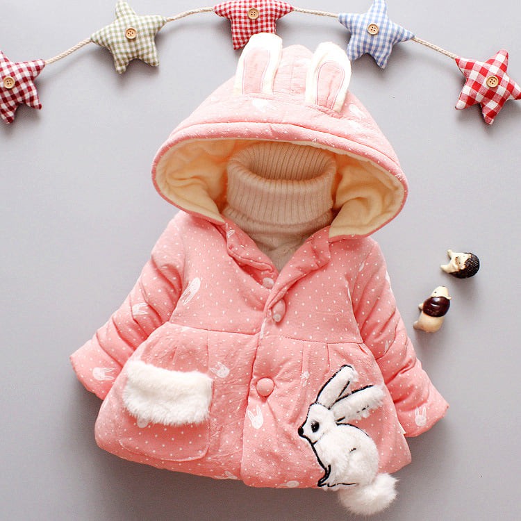 Áo khoác thỏ ngọc lót bông siêu ấm, siêu dày dặn 6-17kg - Hàng QUẢNG CHÂU Cao cấp - Shubishop.vn