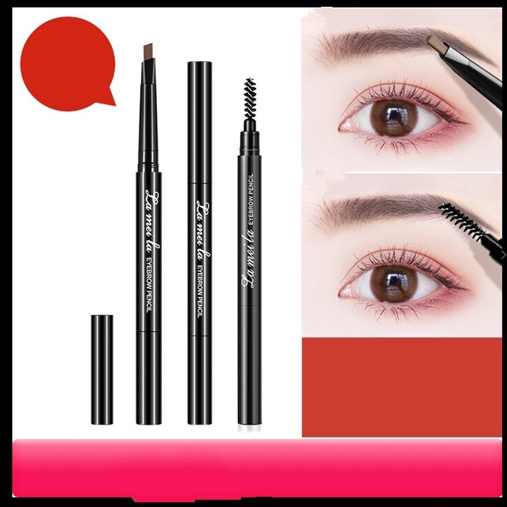 Chì kẻ mày 2 đầu Lameila 826 đầu bút mềm, dễ vẽ, đường kẻ mảnh, rõ nét, không trôi