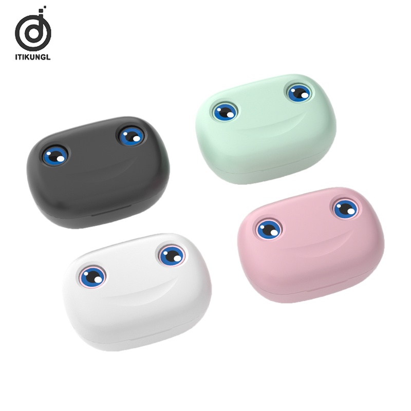 Tai nghe earbuds itikungl e6mini hoạt hình macaron tws bluetooth 5.1 thể thao chống thấm nước có hộp sạc