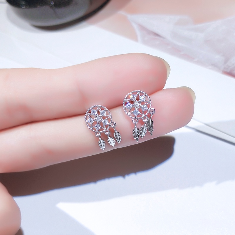 [Jiudoulan] Bông Tai Dạng Kẹp Đính Kim Cương Tinh Tế Phong Cách Hàn Quốc Cho Nữ