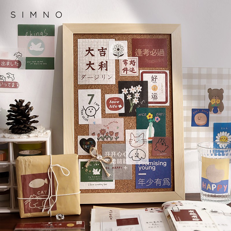 Set 40 miếng hình dán trang trí Simno paper sticker