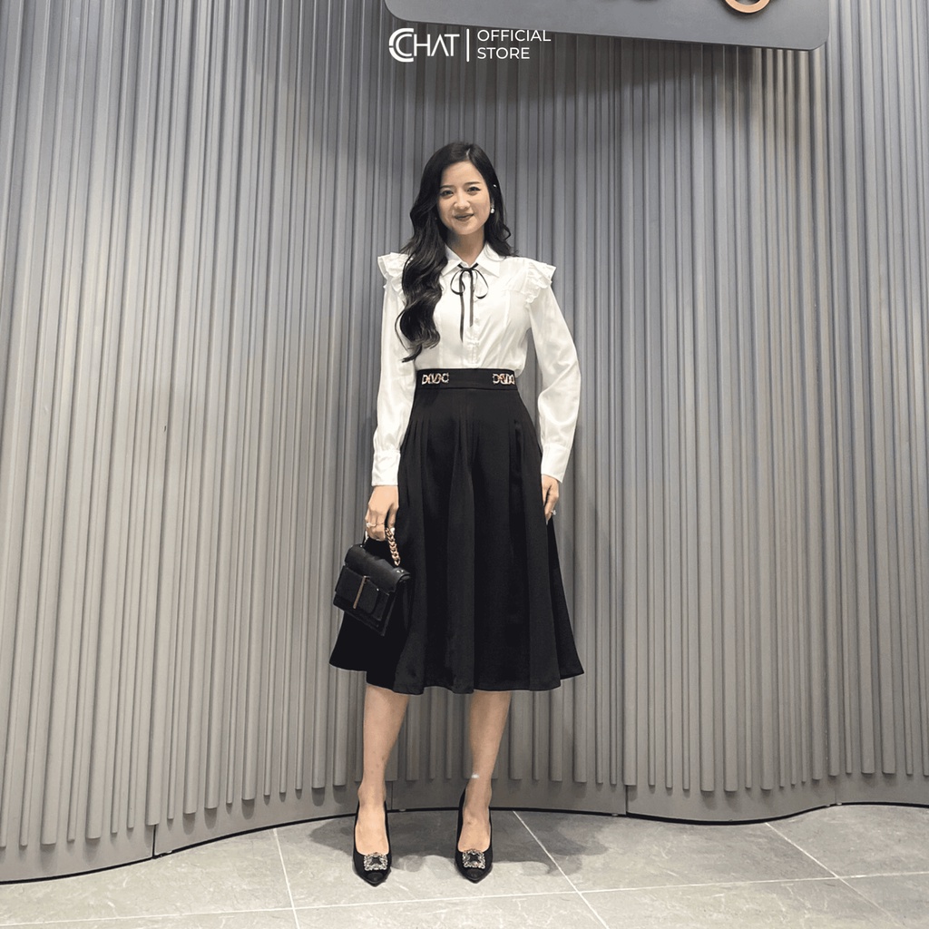 Sơ mi vai xếp ly 2T CChat Clothes
