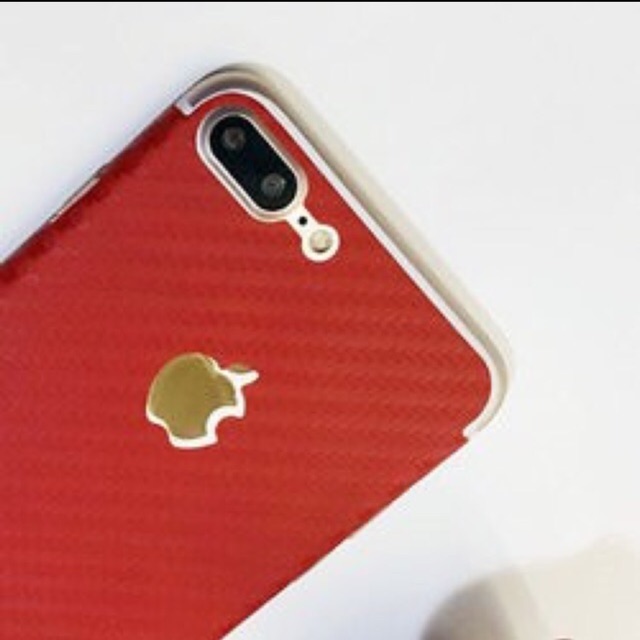 Combo: 3 Miếng Dán Cacbon đỏ ip6/6+/7/7+