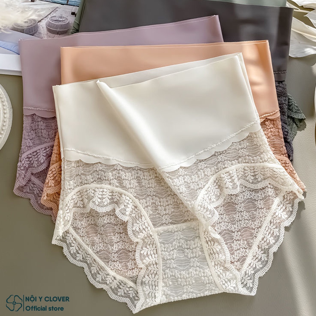 Quần Lót Ren Hoa Lưng Cao Lót Đáy Kháng Khuẩn Nâng Mông ELSA BRA - 290