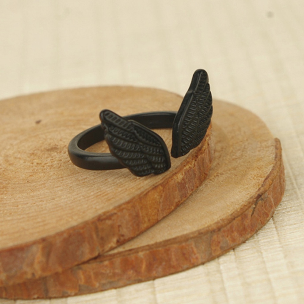 Nhẫn hợp kim kiểu hở hình đôi cánh dễ thương trẻ trung dành cho nữ