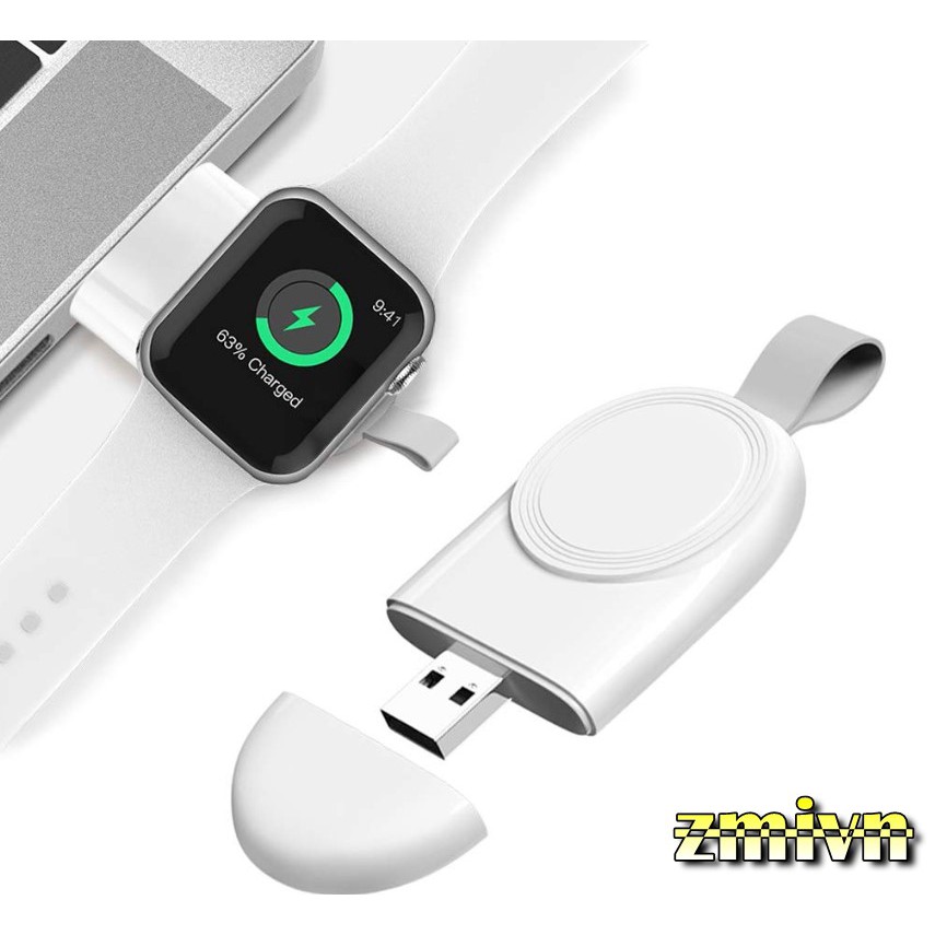 Đế sạc không dây hỗ trợ cổng cắm USB tiện dụng dành cho đồng hồ Apple Watch