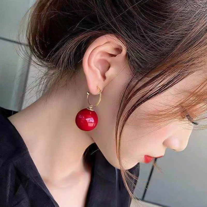 Khuyên Tai Nữ Trang Dáng Dài Đính Ngọc Trai Xinh Xắn