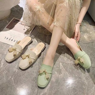  Giày Bigsize(ORDER) Dép sục da mềm đính đá dễ thương BIG SIZE 35-44 hàng cao cấp