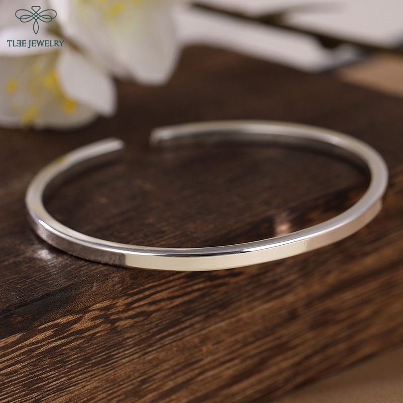 Lắc tay bạc TLEE cuff nam nữ đeo cá tính TleeJewelry LT0137