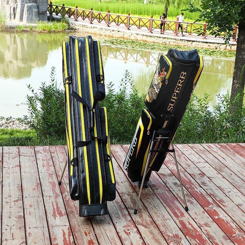 Bao Đựng Cần Câu Cá Cao Cấp Super 125cm 2 ngăn, 3 ngăn TCC02 Dung Tích Lớn Siêu Bền