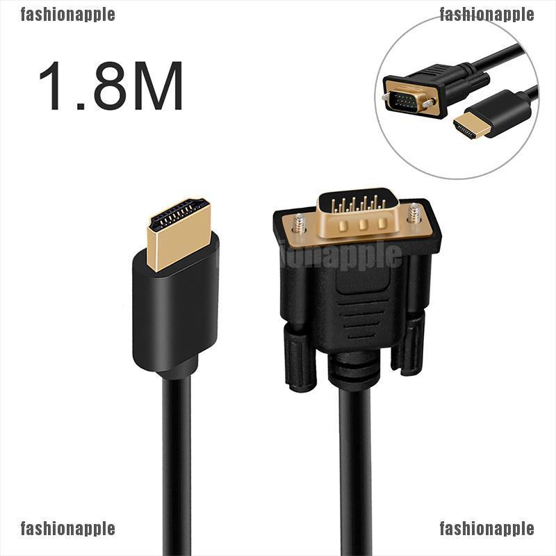 FAVN Bless Hdmi to Vga 1.8m HD Adapter Cable Cord Audio Video HDMI male to VGA male cable Glory