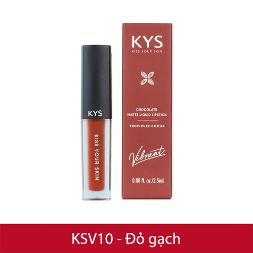 Son kem lì Chocolate KYS (Đỏ gạch - phiên bản giới hạn) 2,5g