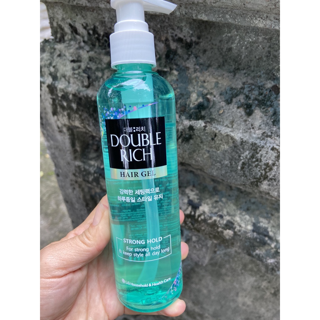 GEL TẠO KIỂU VÀ GIỮ NẾP MẠNH DOUBLE RICH HAIR GEL STRONG HOLD 250ML