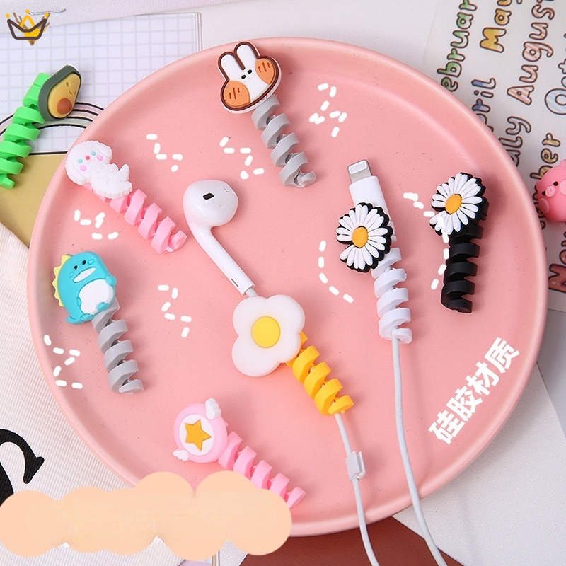Phụ Kiện Bọc Đầu Dây Cáp Sạc Kiểu Hoạt Hình Dễ Thương