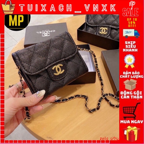 🧰 🌸 Túi xách mini size 12cm đeo chéo dây xích có nhiều ngăn hot 2021