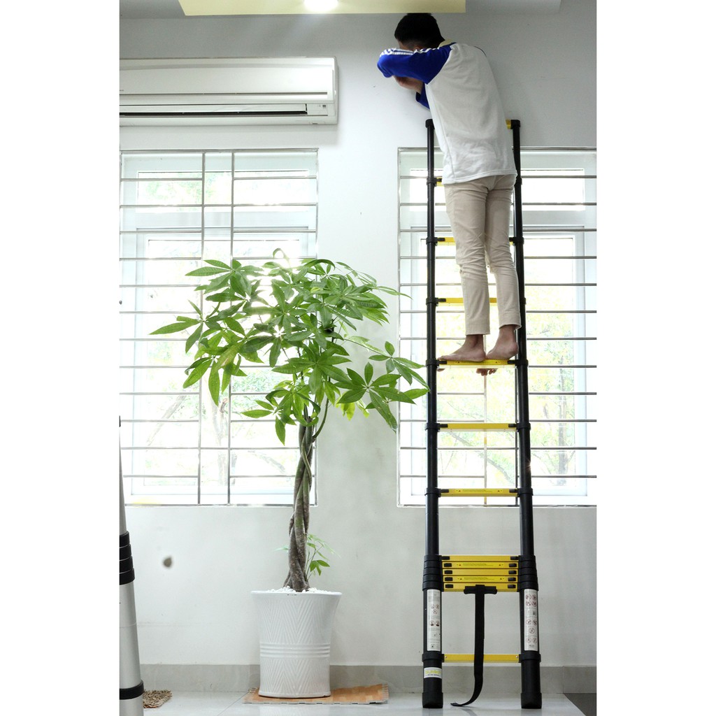 Thang nhôm rút gọn SUMIKA SKS440 - Chiều cao tối đa 4.4m, chiều cao rút gọn 0.92m, sơn tĩnh điện