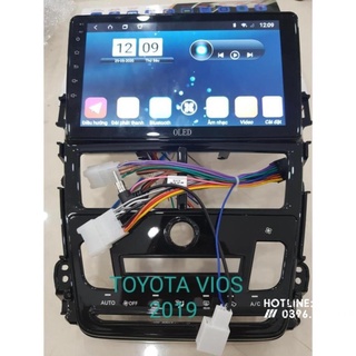 MẶT DƯỠNG XE TOYOTA VIOS  2019 ĐIỀU TỰ ĐỘNG & CƠ  9INCH CÓ JACK NGUỒN ZIN