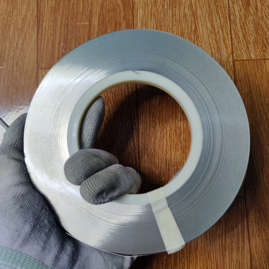 Niken tinh khiết (99,6%) N6 dùng hàn cell pin, đóng pin size 0.15x8mm