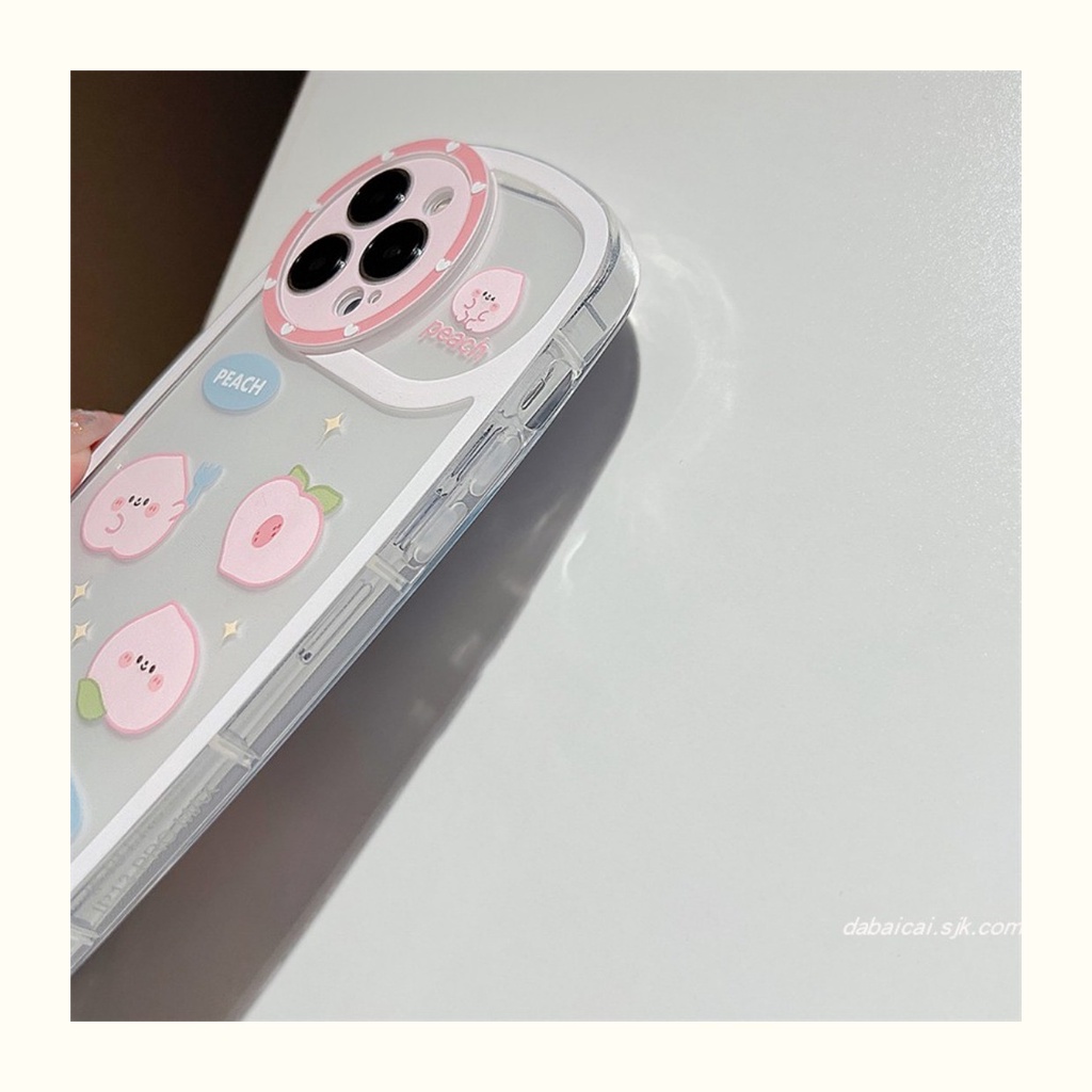 Ốp lưng iphone chống sốc bảo vệ camera Hình Trái Đào 13promax/13pro/13/12promax/12pro/12/11promax/11/7plus/8plus - Ina C