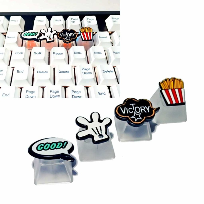 Bộ 4 Nút Bàn Phím Cơ OEM R4 Bằng ABS Trong Mờ Siêu Bền