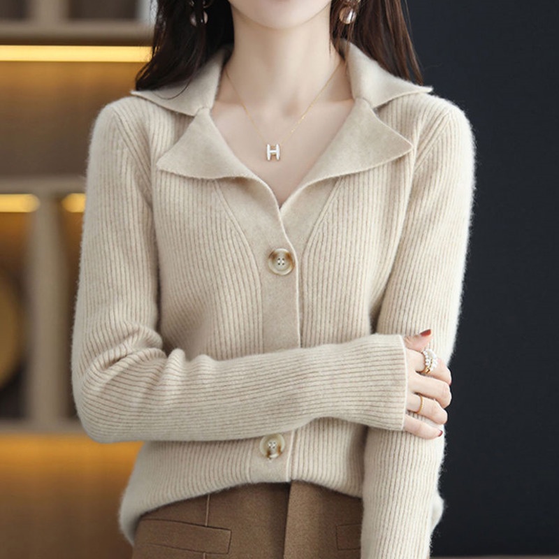 Áo Sweater Tay Dài Thời Trang Trẻ Trung 195286 Áo Dệt Kim Dáng Rộng Phong Cách Hàn Quốc