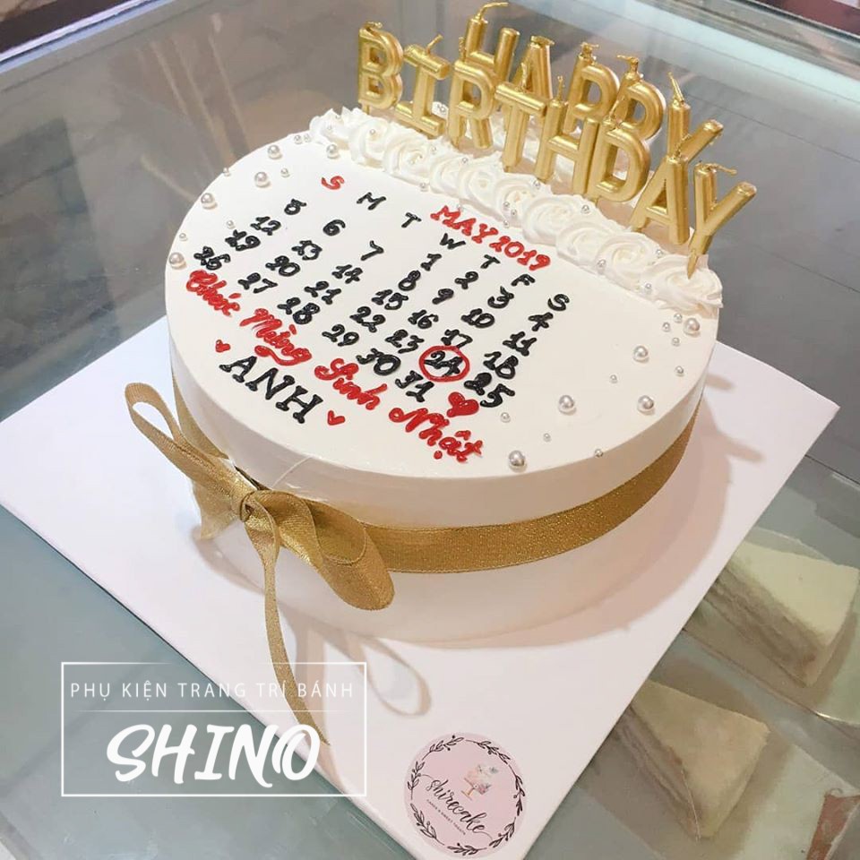 Nến sinh nhật nhũ chữ HAPPY BIRTHDAY