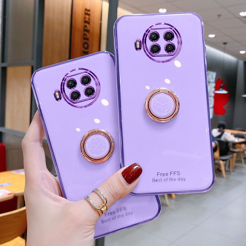 Ốp điện thoại phối kim tuyến có giá đỡ vòng nhẫn từ tính cho Xiaomi Redmi Note 9 5G / Redmi Note 9 Pro 5G