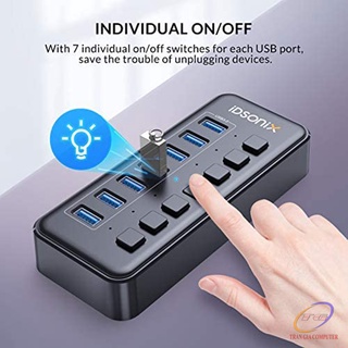 HUB Usb 7 cổng iDsonix-IBU3-7A-BK-BP