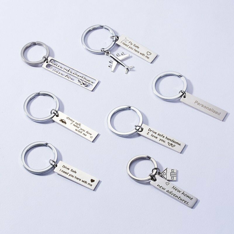 Móc Khóa Khắc Chữ Bằng Thép Không Gỉ Quà Tặng Ngày Của Cha
