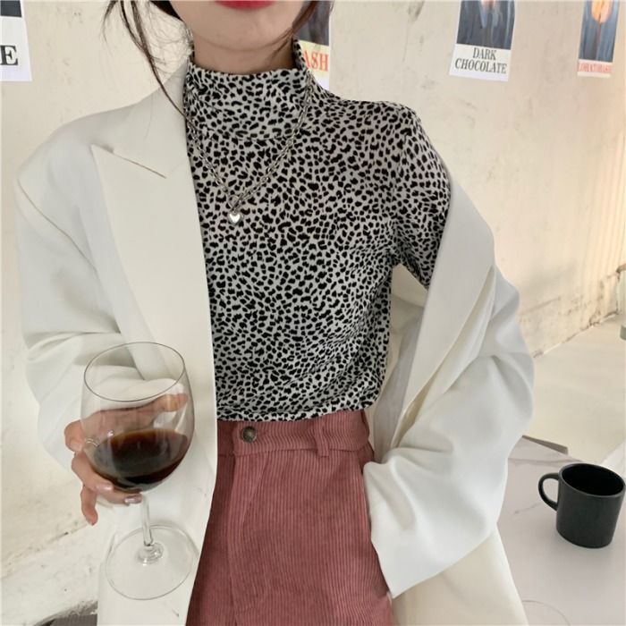 Áo Thun Nữ Dài Tay Cổ Cao Thời Trang