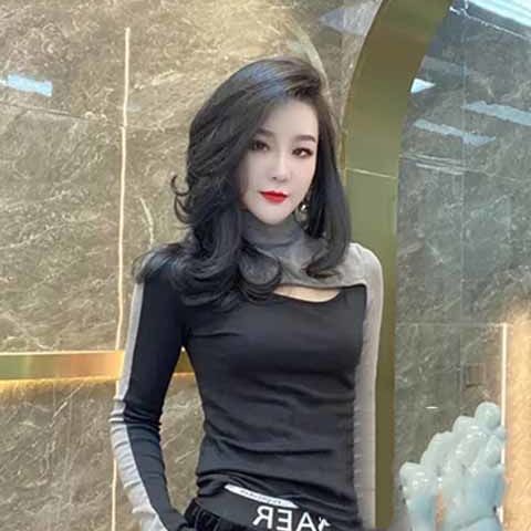 Áo Thun Phối Màu Thời Trang Thu Đông Cho Nữ