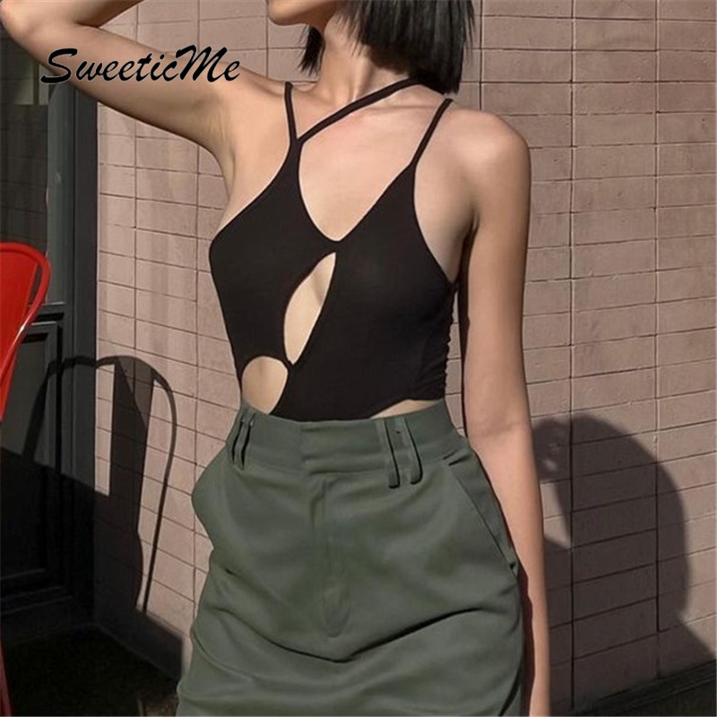 Áo liền quần Sweeticme 2021 Kiểu Dáng Gợn Sóng Mới Cho Nữ