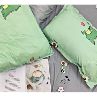 Set 5 chăn hè ga gối Tặng vỏ gối ôm Khủng Long Bơ đủ kích thước