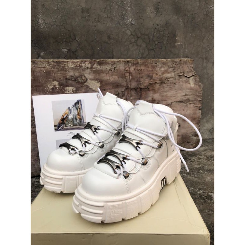 GIÀY L1128 WHITE GOTHIC ROCKY OXFORD SHOES - GIÀY ĐẾ CAO 6CM PHONG CÁCH