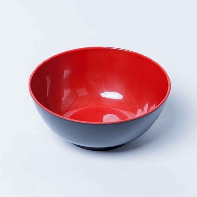 Tô bầu size trung Ø17.4 cm nhựa melamine 2 lớp Đỏ Đen (TOD4)