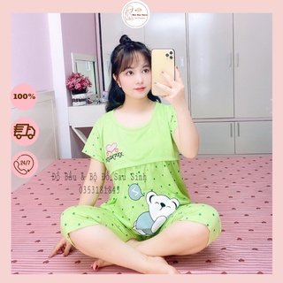 Đồ bầu mặc nhà ,bộ đồ bầu cộc tay mùa hè chất mát mềm mịn