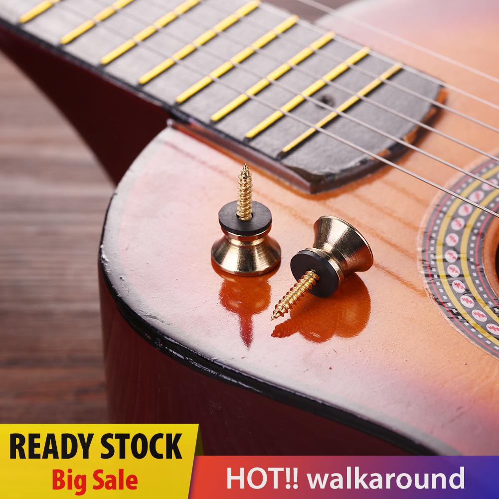 Set 2 chốt kim loại khoá cố định dây đeo phụ kiện tiện dụng cho đàn guitar acoustic/bass/ukulele