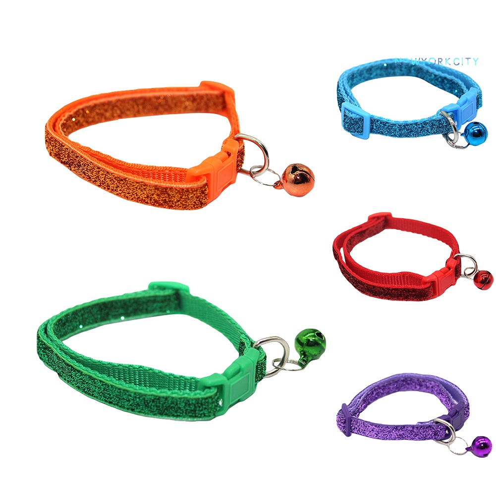 Vòng Cổ Sequin Lấp Lánh Gắn Chuông Cho Thú Cưng