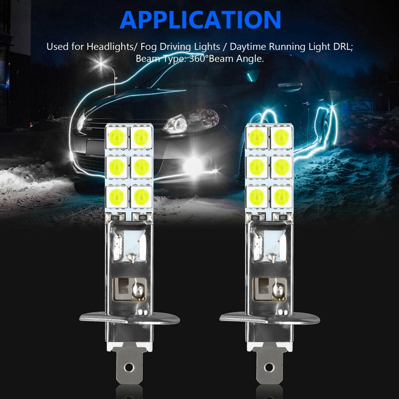 Bộ 4 Đèn Pha LED H1 6000K 80W Siêu Sáng