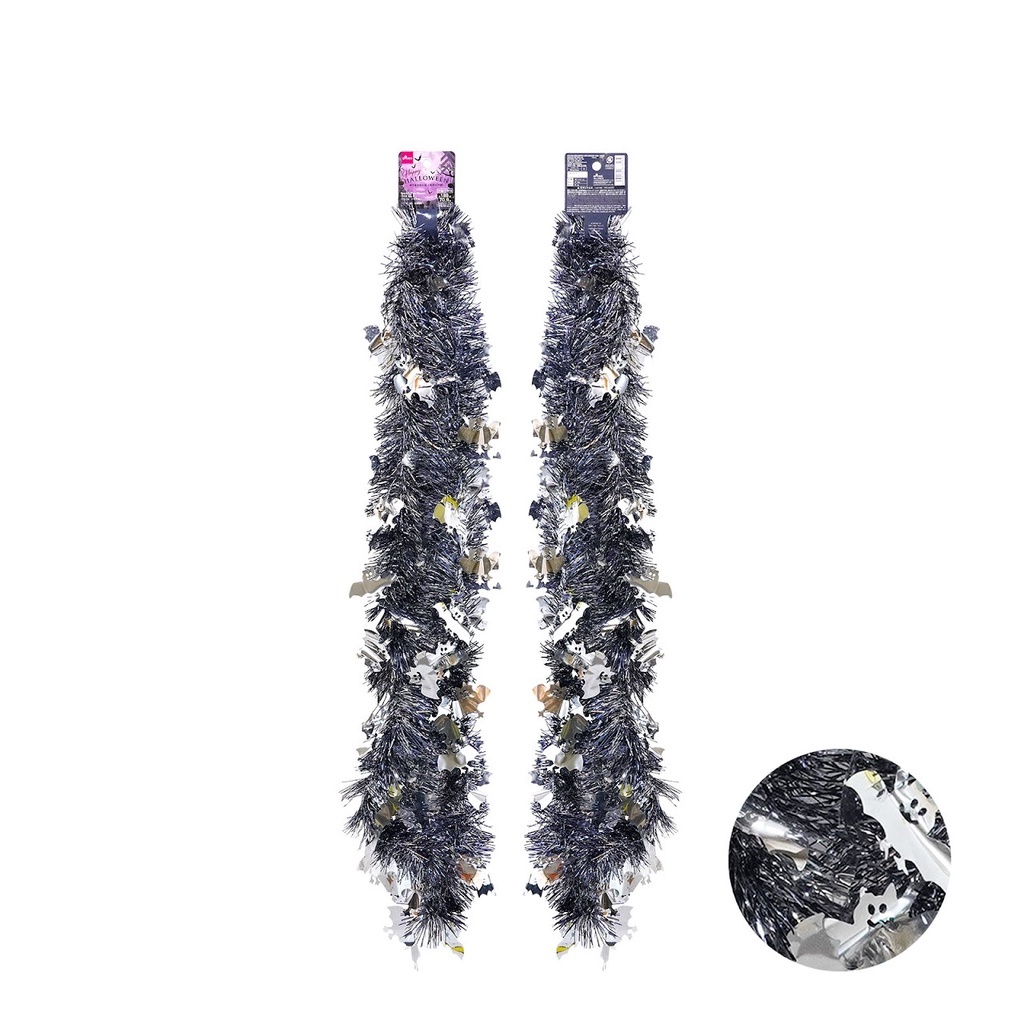 Daiso Halloween Dây trang trí long lanh có hoạ tiết 180cm