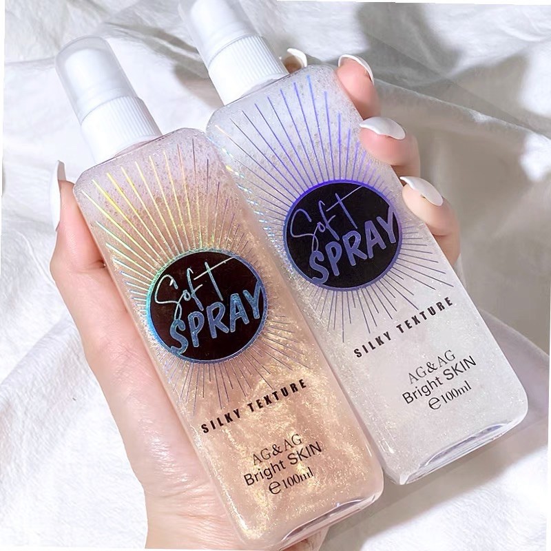 Xịt khoáng khóa nền ánh nhũ AG & AG giữ lớp trang điểm,khóa makeup dưỡng da, cấp ẩm, làm trắng 100ml | BigBuy360 - bigbuy360.vn