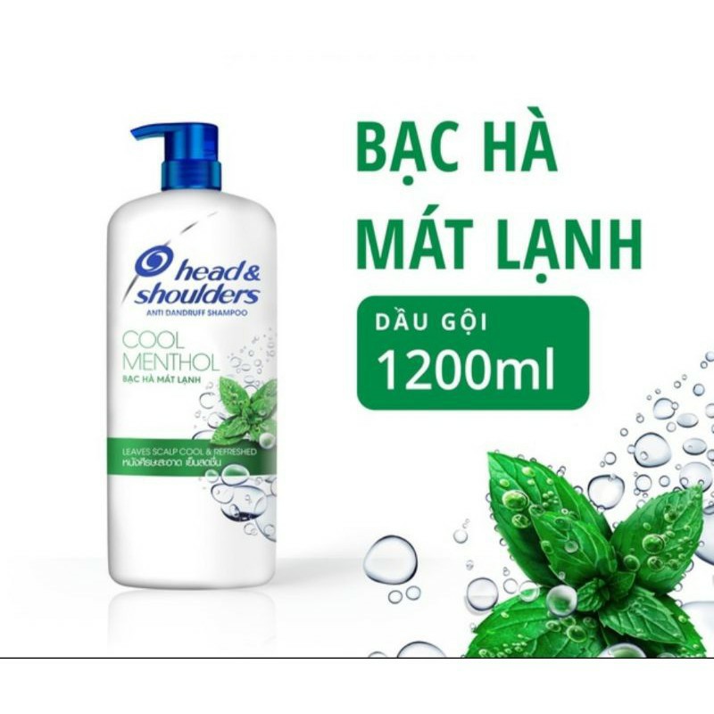 Dầu gội Head&Shoulders Bạc Hà Mát Lạnh chai 1200ml