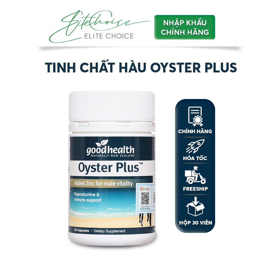 Viên uống Tinh chất hàu Goodhealth Oyster Plus 30v tăng cường sinh lý nam, testosterone và hỗ trợ tình dục [CHÍNH HÃNG]