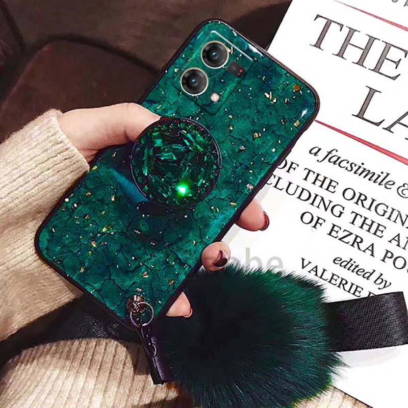 Ốp Điện Thoại Mềm Có Vòng Đỡ Đính Đá Cho OPPO Reno 7 4G 5G 7Z 6 6A 6pro 4G 5G Reno5 F 5 4f A16e A74 Reno7 Z 5G