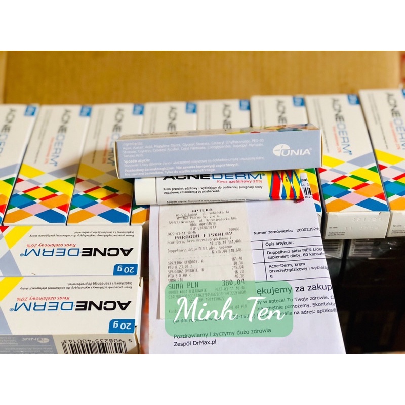 Kem Giảm Mụn Làm Trắng Da Acne Derm 20% Axit Azelaic 20g